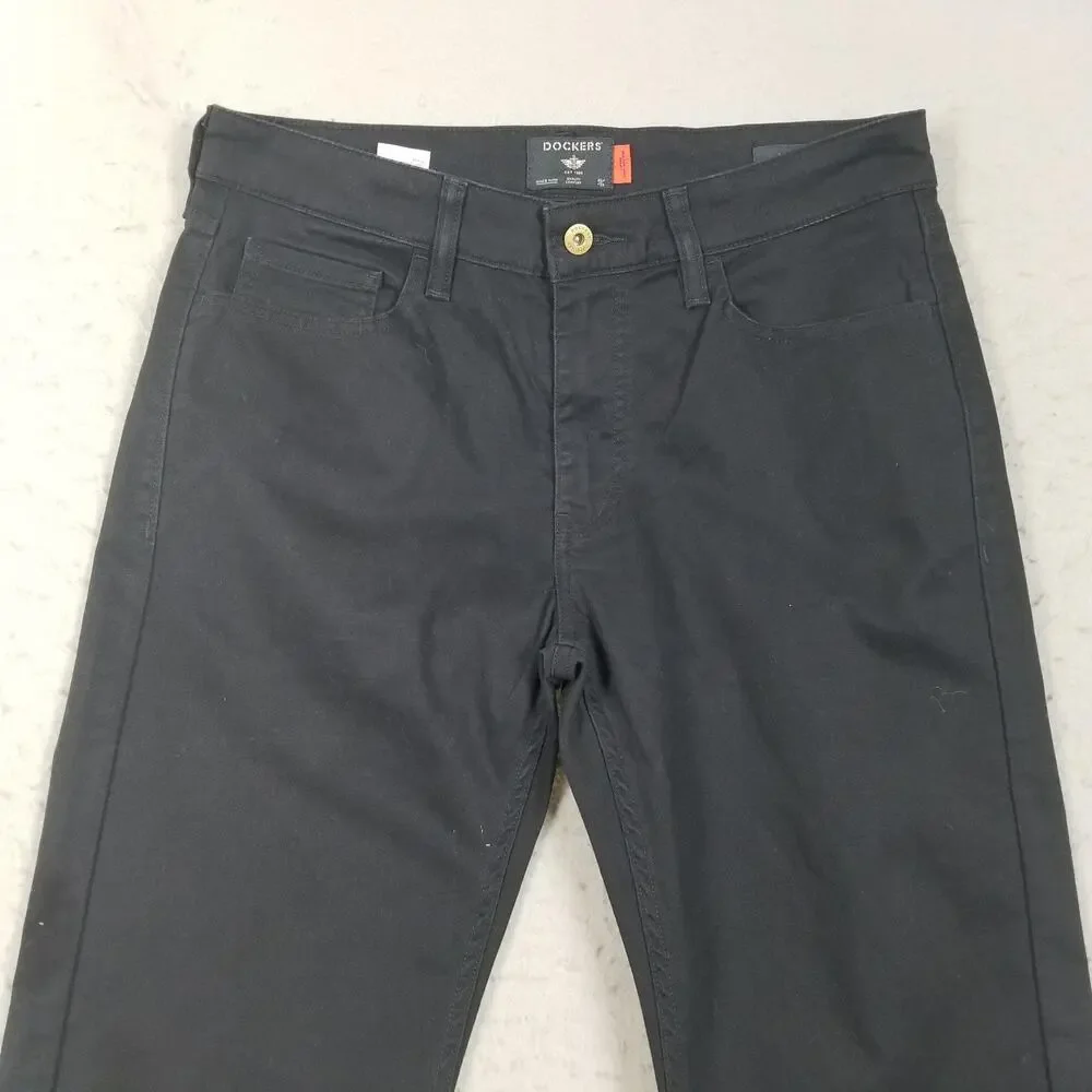 Dockers Slim Taper Jeans‎ Mens 30x34 Black All Seasons Tech Stretch Denim Pants